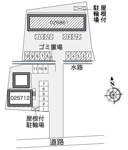 Ｗｅｓｔ　Ⅲ(26861)の駐車配置図