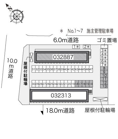キングマウンテンＢ(32887)の駐車配置図