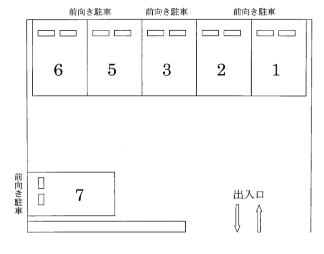 No.84駐車場の駐車配置図