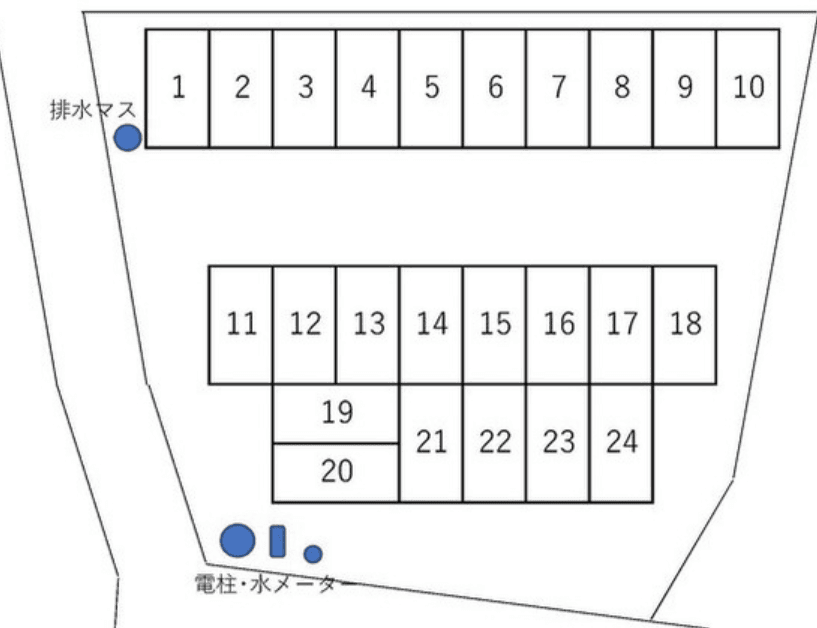 ディアコートパーキングの駐車配置図