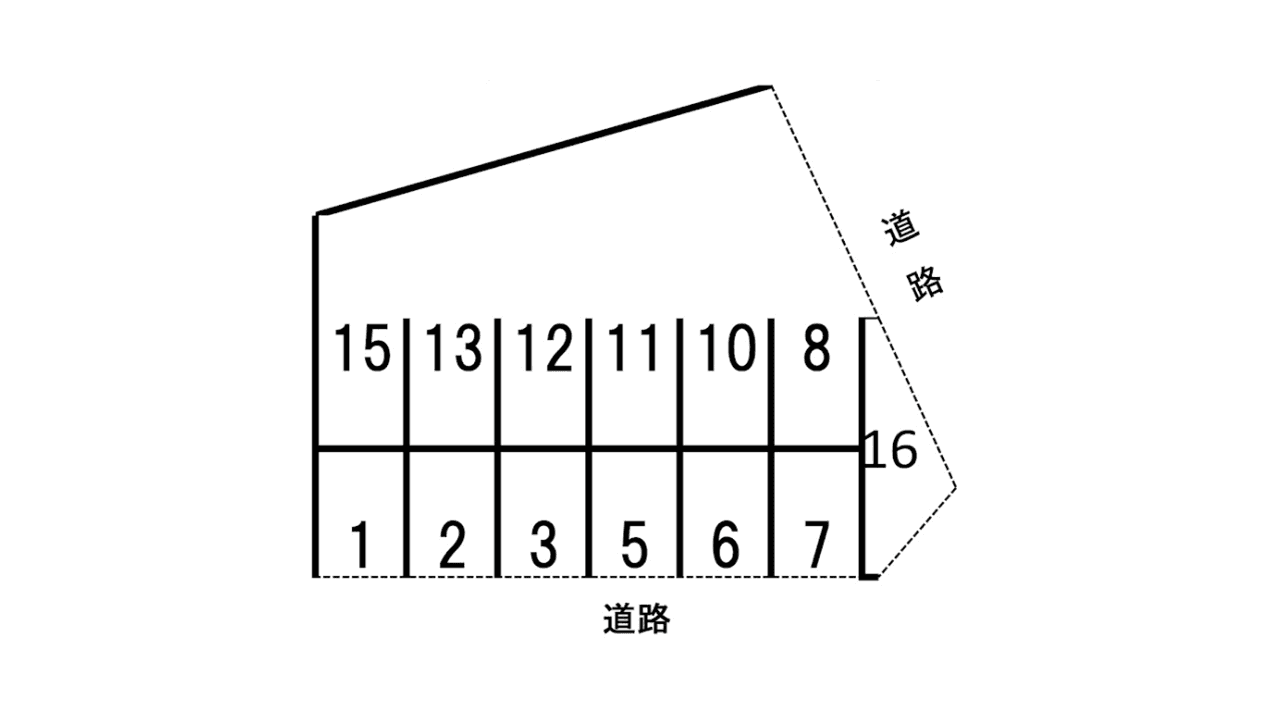 石川駐車場（元八事）＃の駐車配置図