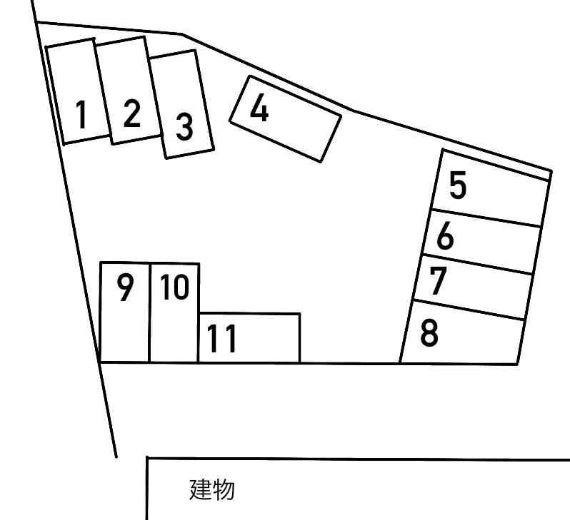 須原駐車場の駐車配置図