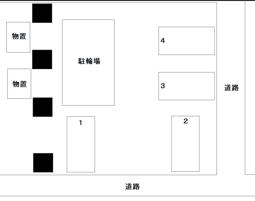 ハイツ宮田駐車場の駐車配置図