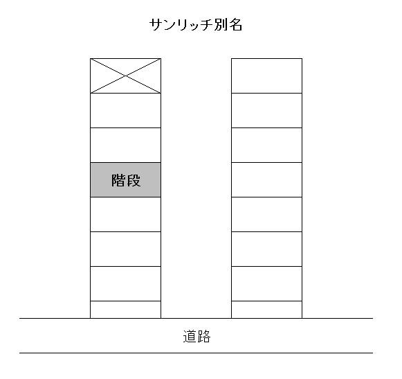 サンリッチ別名の駐車配置図