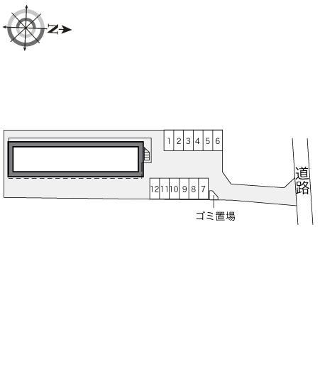 コートアベⅢ(21848)の駐車配置図