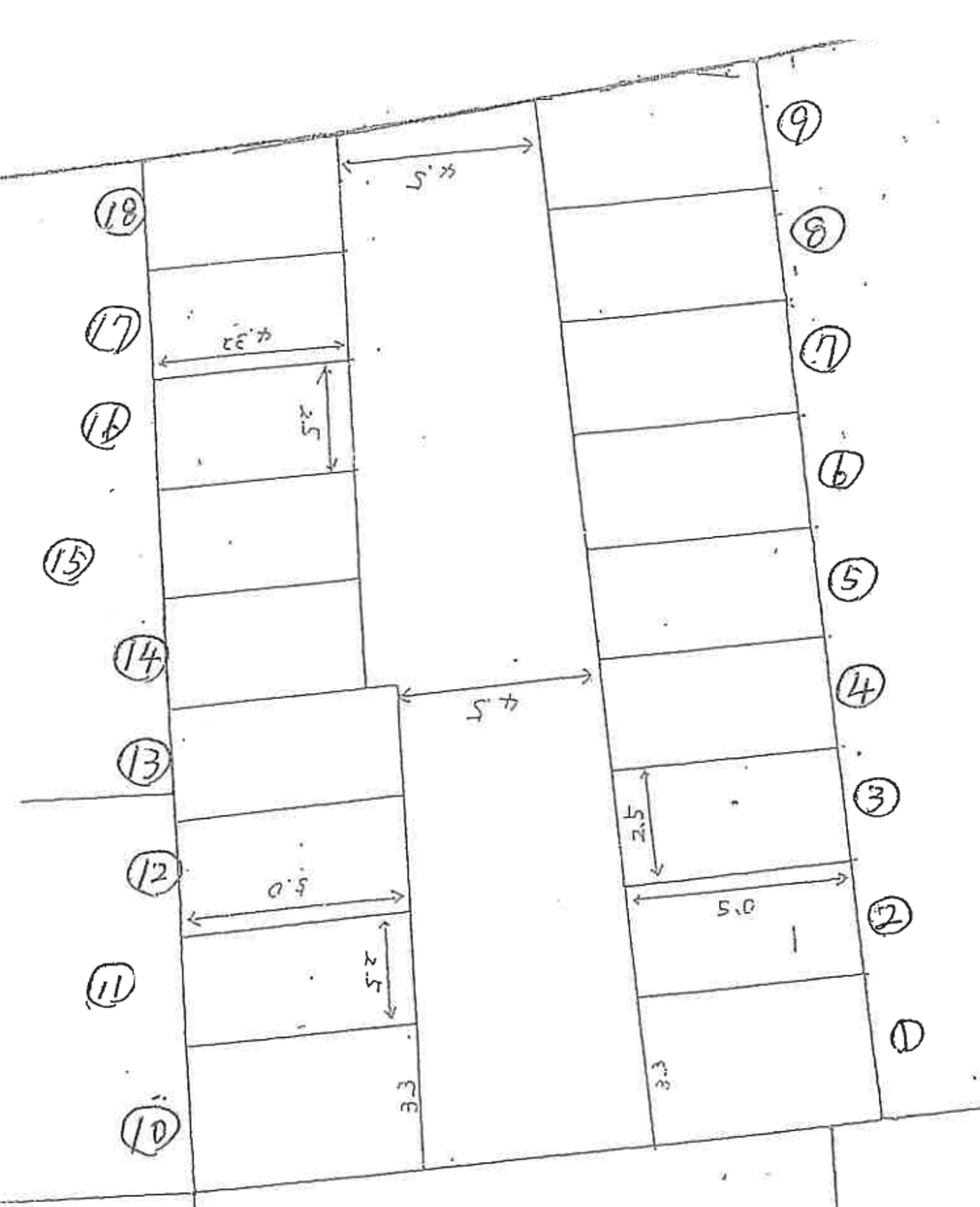 大平台４丁目139-11駐車場の駐車配置図