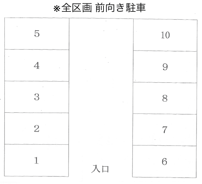 河本パーキングの駐車配置図