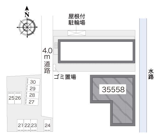 Ｋ　ＣＯＵＲＴ(25881) 敷地外駐車場の駐車配置図