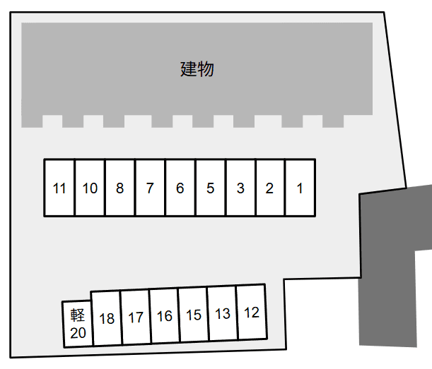 Ｎｅｘｔ　Ｓｔａｇｅ別駐車場の駐車配置図