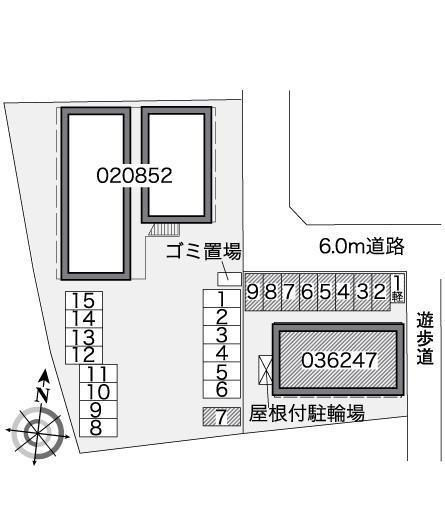 ヴェルドミールタテハ(36247)　敷地外駐車場の駐車配置図