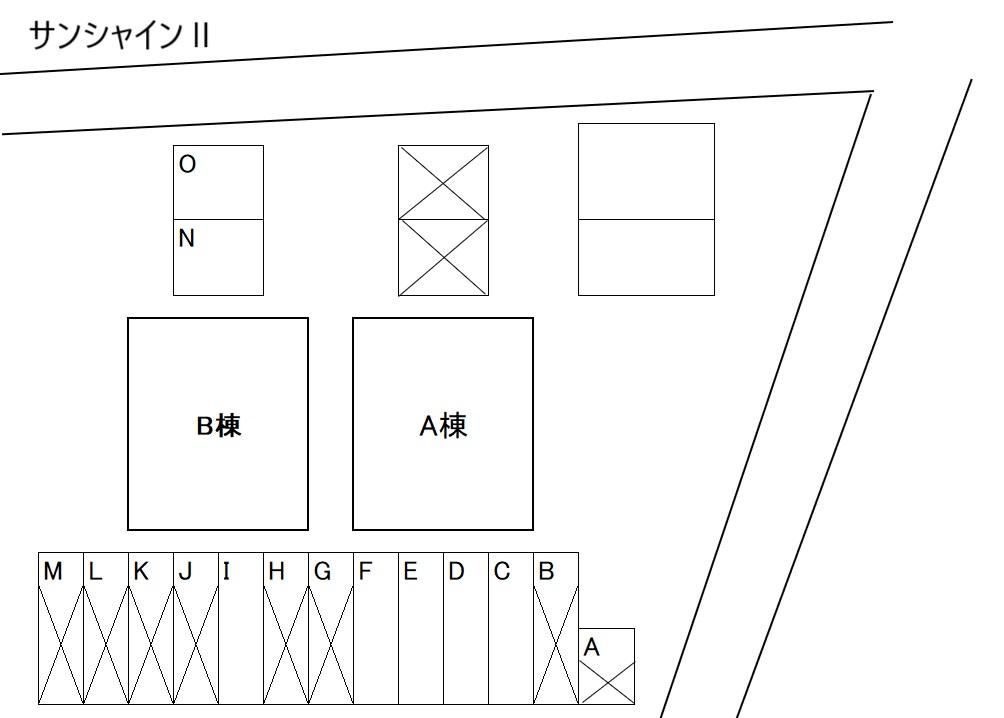 サンシャインⅡの駐車配置図