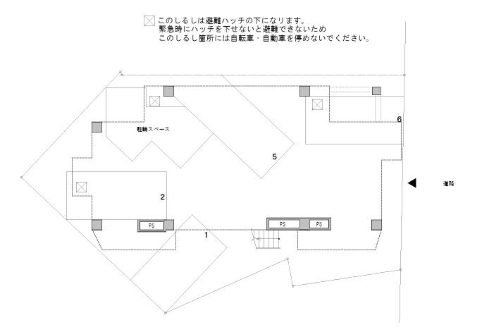 イルソーレパーキングの駐車配置図