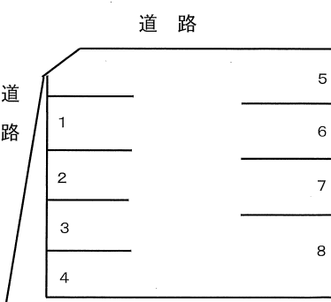 WEST駐車場の駐車配置図