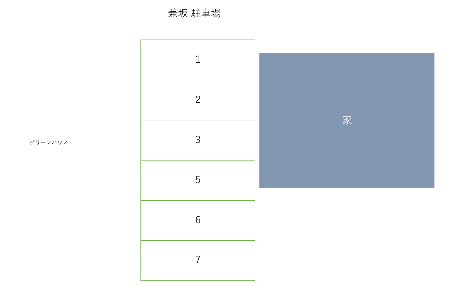 兼坂駐車場の駐車配置図