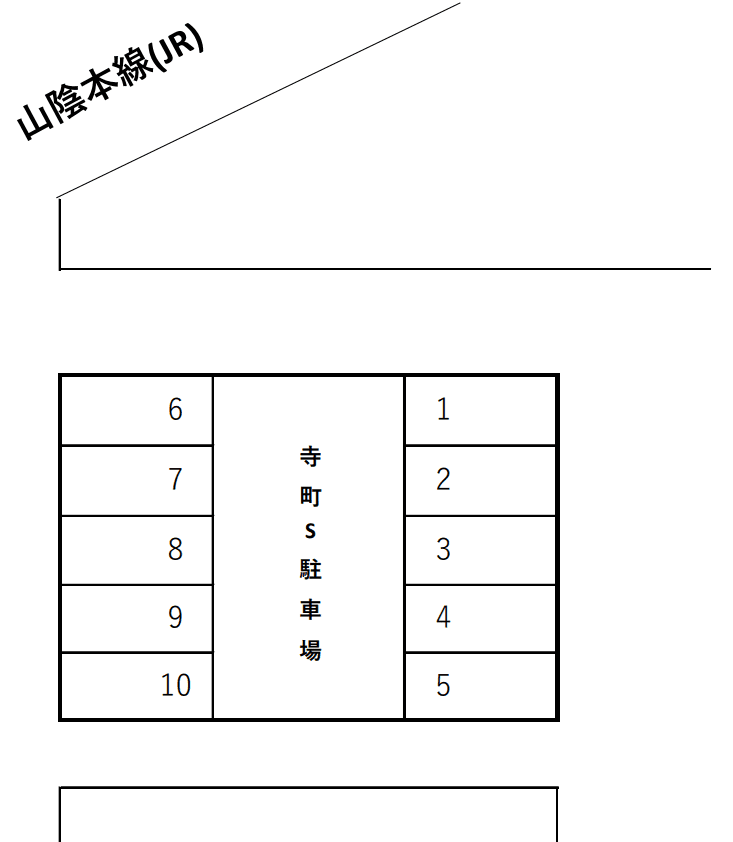 寺町Ｓ駐車場の駐車配置図