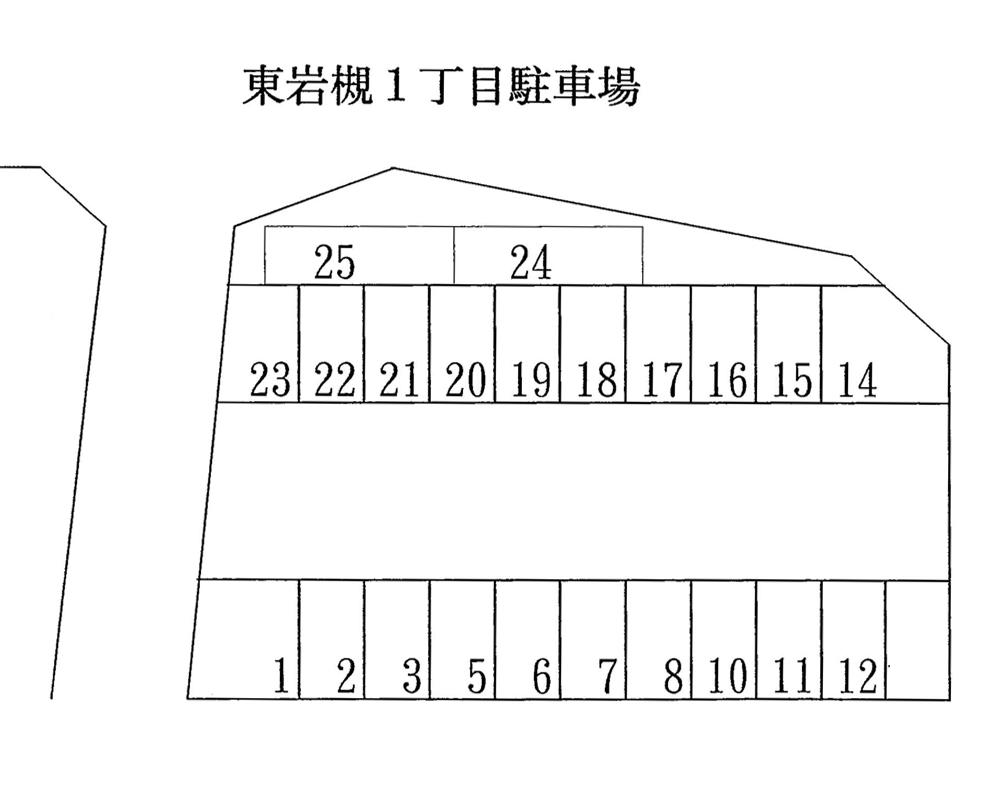 東岩槻１丁目駐車場(1～12)の駐車配置図