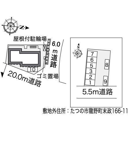 末政(35053)　敷地外駐車場の駐車配置図