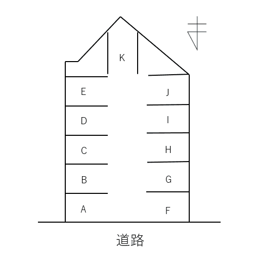 087高畑２丁目の駐車配置図