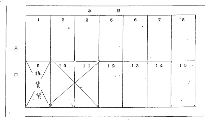 増尾月極駐車場の駐車配置図