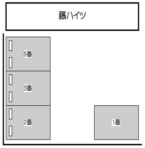 藤ハイツ駐車場の駐車配置図