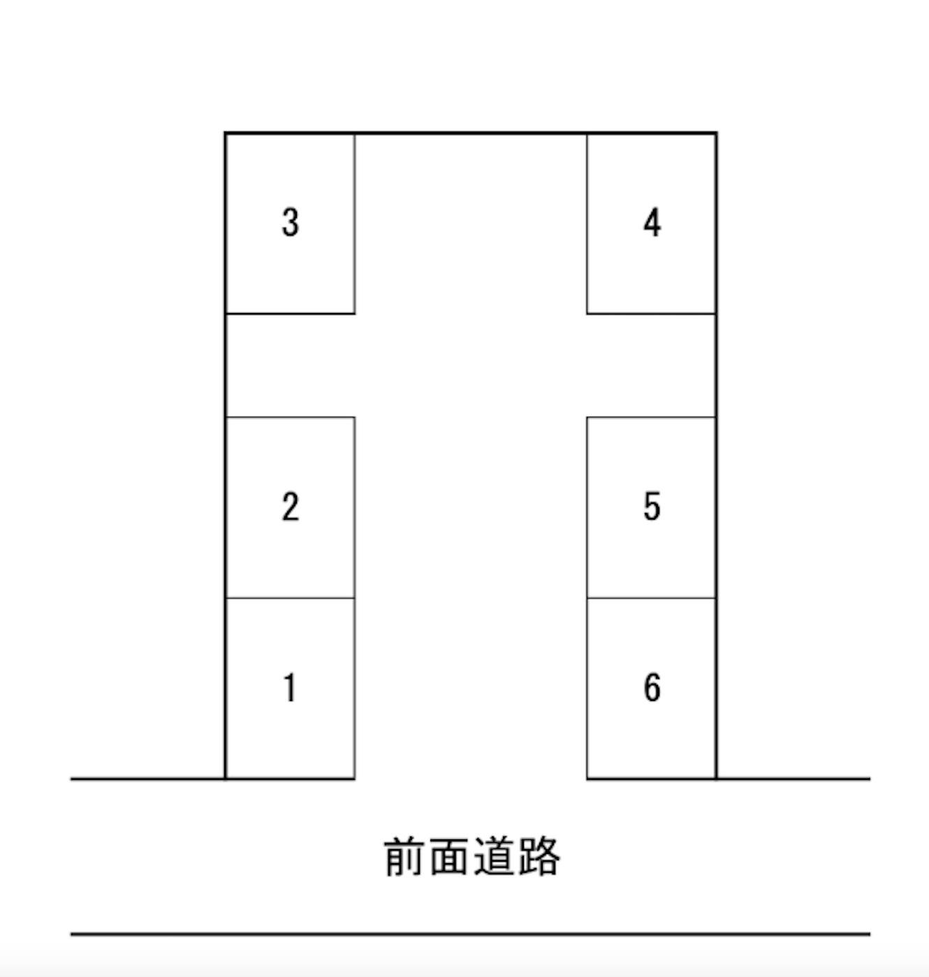 天満町ガレージの駐車配置図