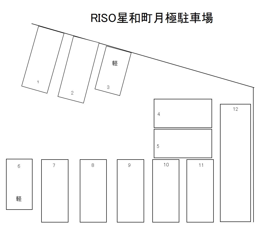 RISO星和町駐車場の駐車配置図