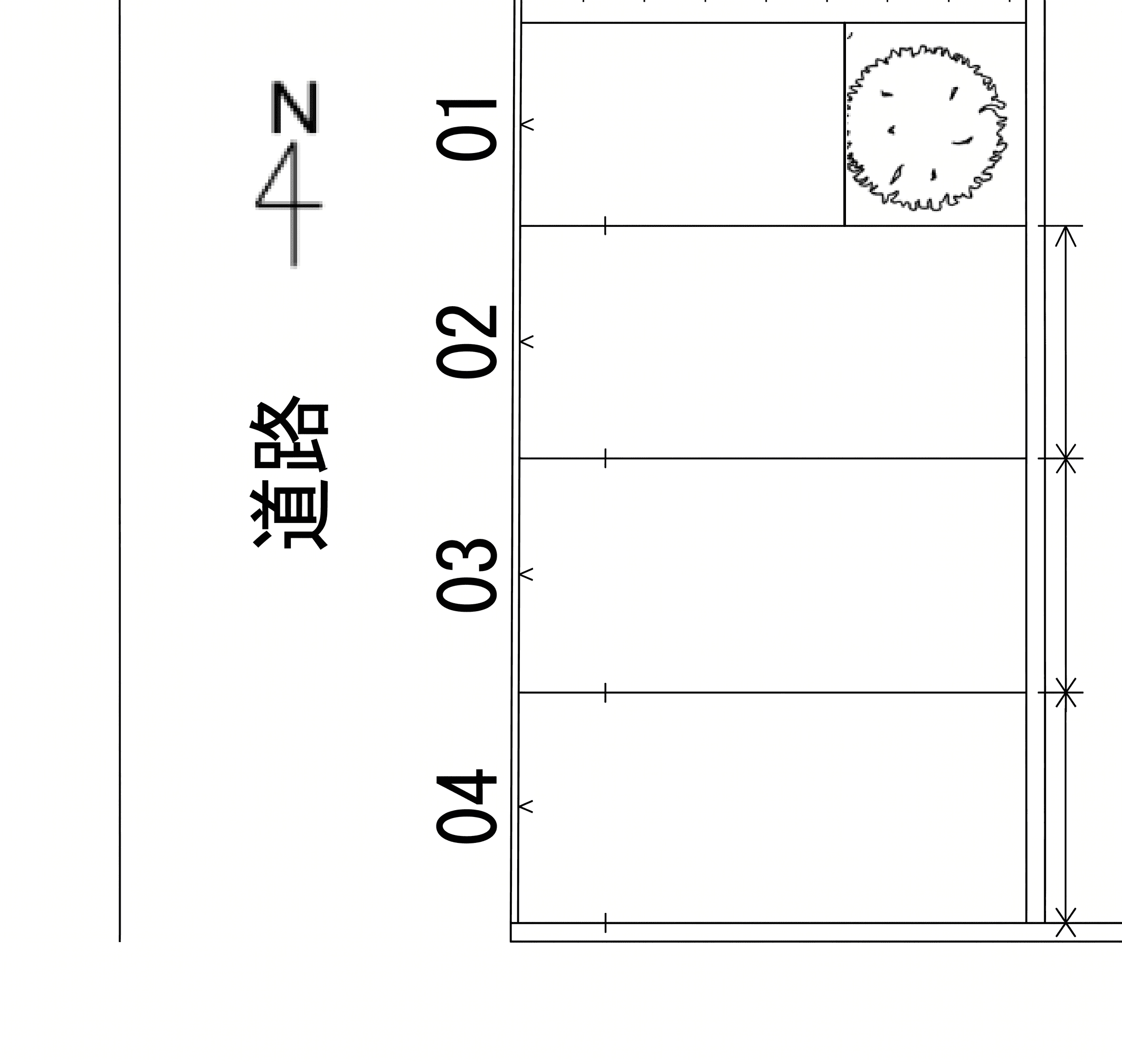 THE　ROSE　RES　一乗寺の駐車配置図