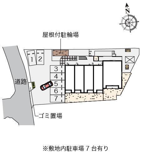 クレイノＴＯＢＡⅦ(58797)の駐車配置図