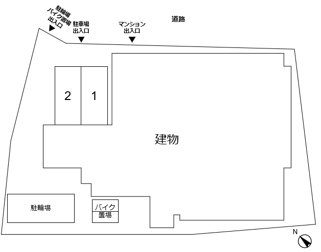 レガリス三軒茶屋の駐車配置図