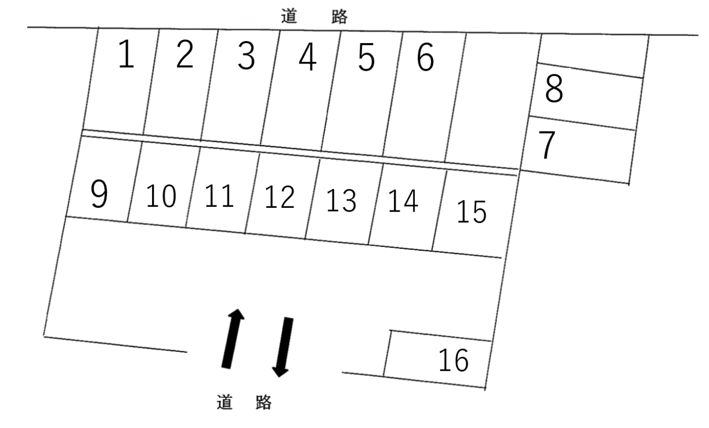 大蔵２丁目第２パーキングの駐車配置図