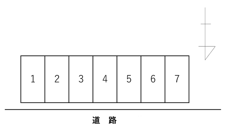 桑原アパート 駐車場の駐車配置図
