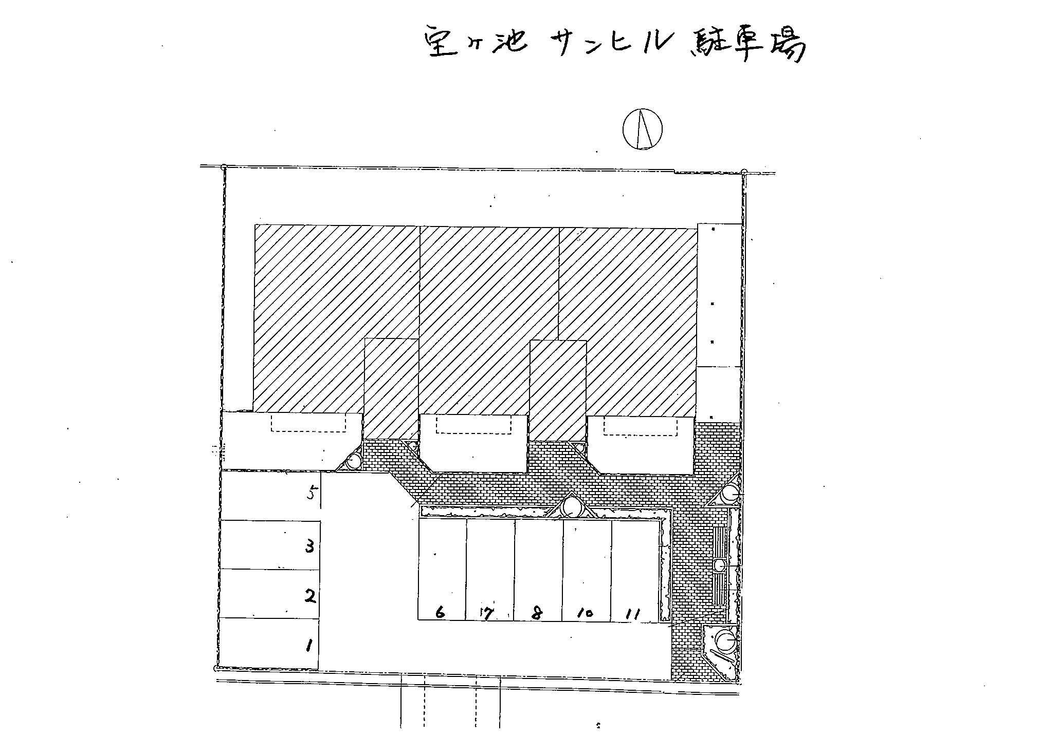 宝ヶ池サンヒルの駐車配置図