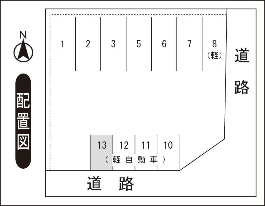 日之出5丁目パーキングの駐車配置図