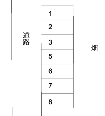 加山第２駐車場の駐車配置図