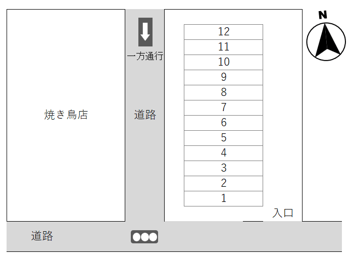 K-0105駐車場の駐車配置図