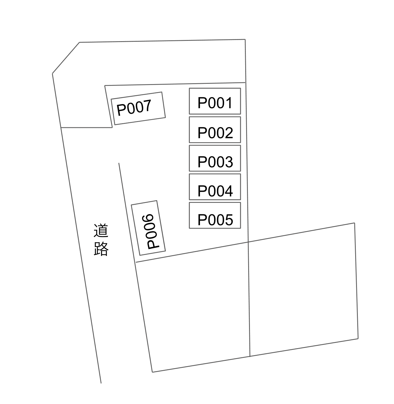 桜台駐車場の駐車配置図