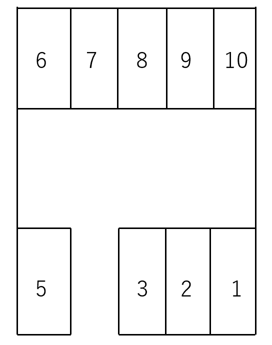 指田第１駐車場の駐車配置図