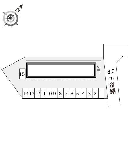 オーベルジュ(23267)の駐車配置図