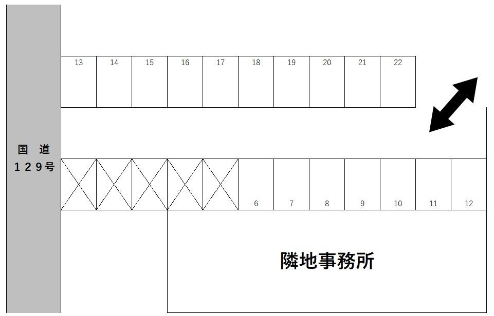 中依知T・I駐車場の駐車配置図