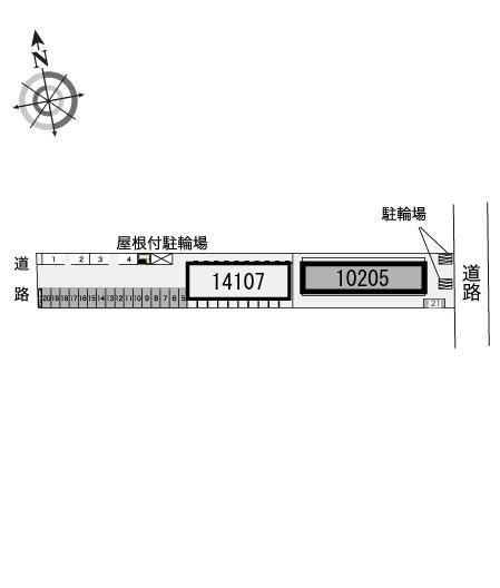 ドリーム浪漫(10205)　敷地外駐車場の駐車配置図