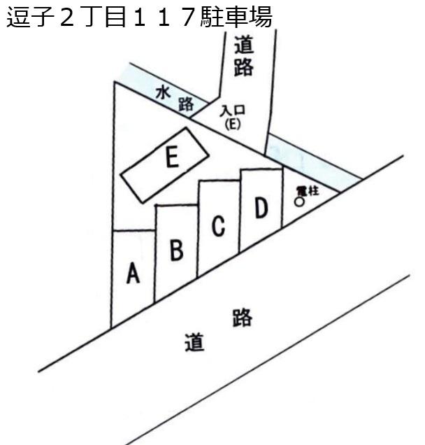 逗子２丁目１１７駐車場の駐車配置図