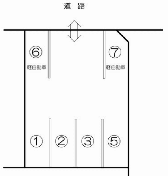 不老坂パーキングの駐車配置図