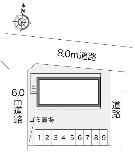 谷上(23452)の駐車配置図