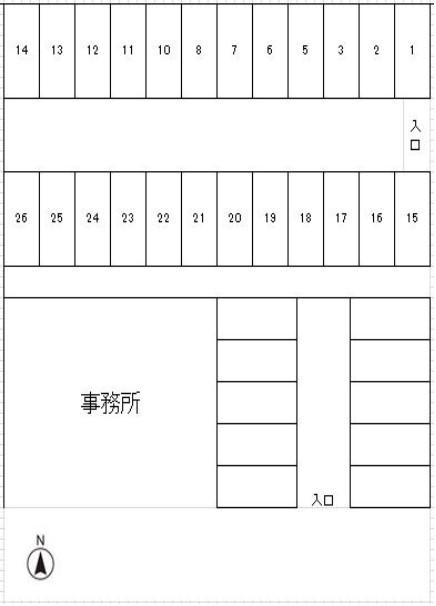 沼野　進　駐車場の駐車配置図