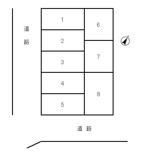 高沢町4-6駐車場 の駐車配置図