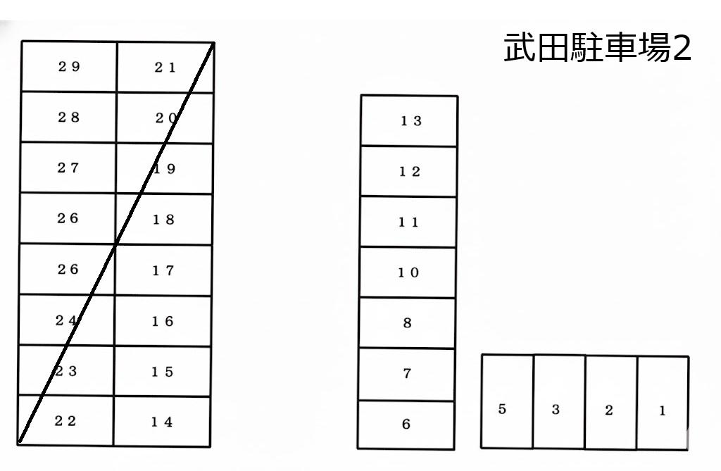 武田駐車場2の駐車配置図