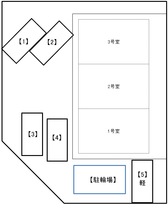 ファミリーハイツCの駐車配置図