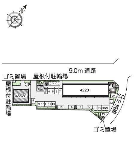 ソレイユ柏Ⅱ(45528) 敷地外駐車場の駐車配置図