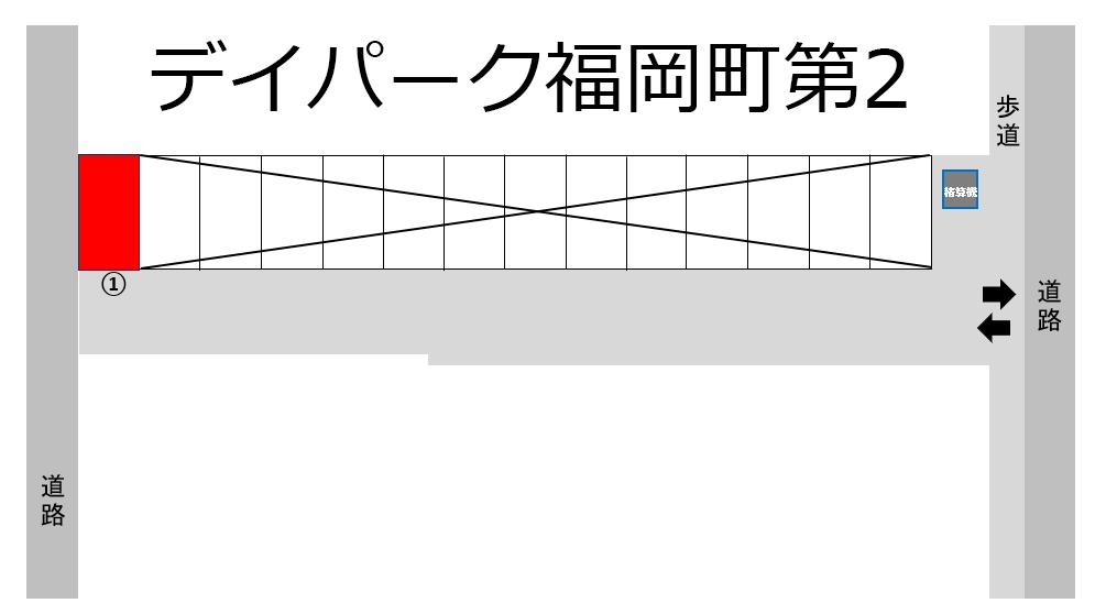 デイパーク福岡町第2の駐車配置図