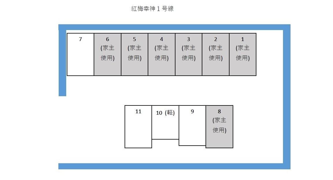 日比野駐車場の駐車配置図